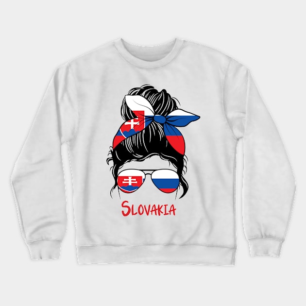 Slovakia girl, Slovakia Flag, Slovakia gift heritage, Slovak girlfriend, Crewneck Sweatshirt by JayD World